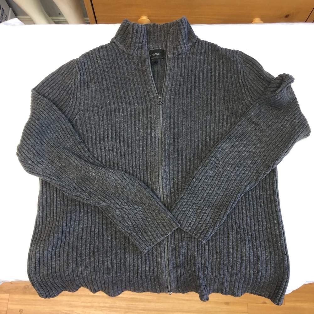 express men's full zip sweater
